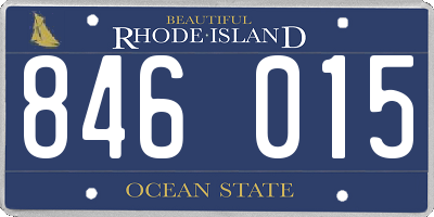 RI license plate 846015