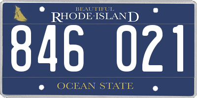 RI license plate 846021