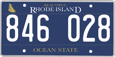 RI license plate 846028