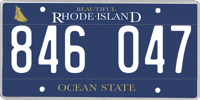 RI license plate 846047