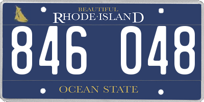 RI license plate 846048