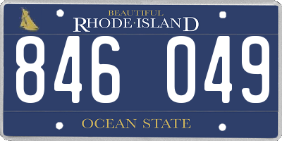 RI license plate 846049