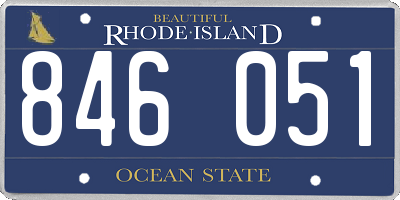 RI license plate 846051