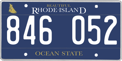 RI license plate 846052