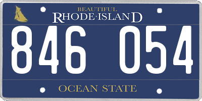 RI license plate 846054