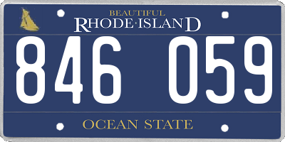 RI license plate 846059