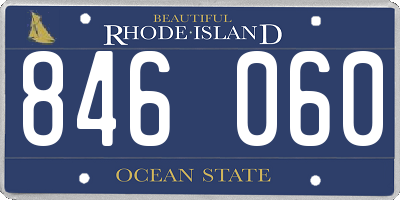 RI license plate 846060