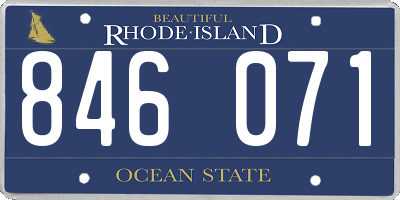 RI license plate 846071