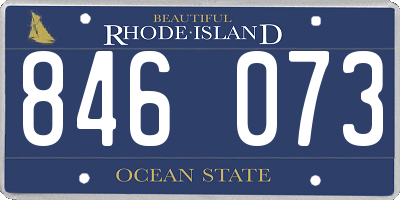 RI license plate 846073