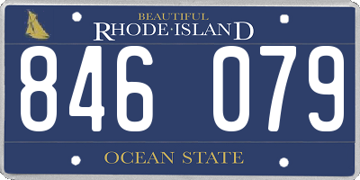 RI license plate 846079