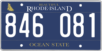 RI license plate 846081
