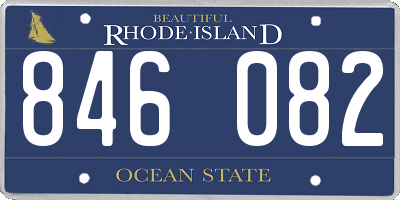 RI license plate 846082