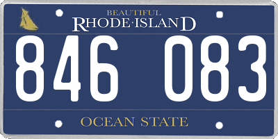 RI license plate 846083