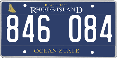 RI license plate 846084