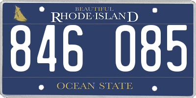 RI license plate 846085