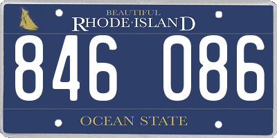 RI license plate 846086