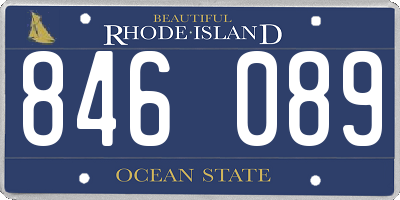 RI license plate 846089