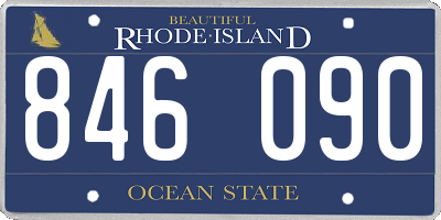 RI license plate 846090