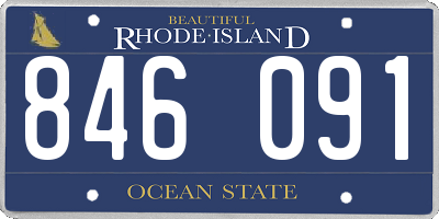 RI license plate 846091
