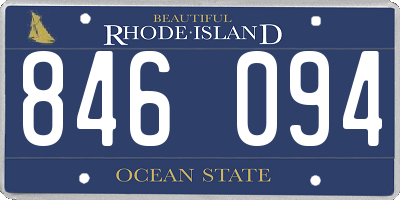RI license plate 846094