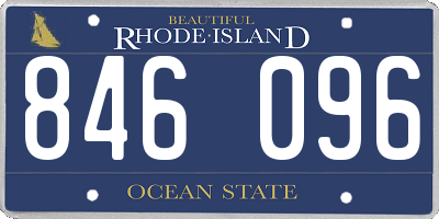RI license plate 846096