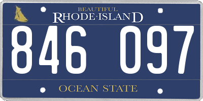 RI license plate 846097