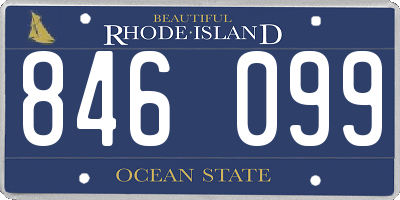 RI license plate 846099