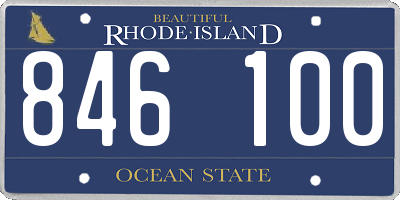 RI license plate 846100
