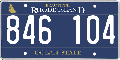 RI license plate 846104