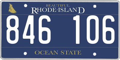 RI license plate 846106