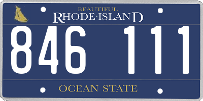 RI license plate 846111