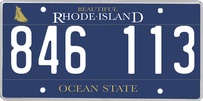 RI license plate 846113