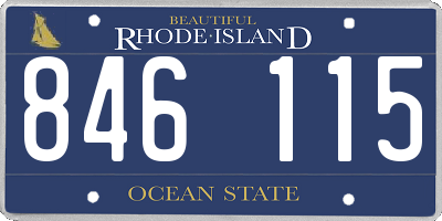 RI license plate 846115