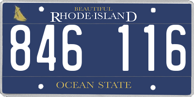 RI license plate 846116