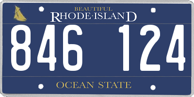 RI license plate 846124