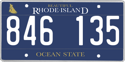 RI license plate 846135