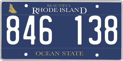 RI license plate 846138
