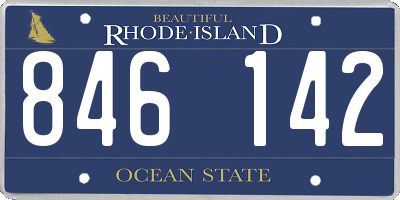 RI license plate 846142