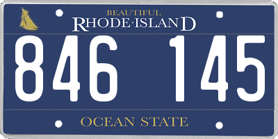 RI license plate 846145