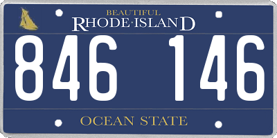RI license plate 846146