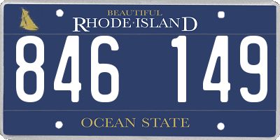 RI license plate 846149