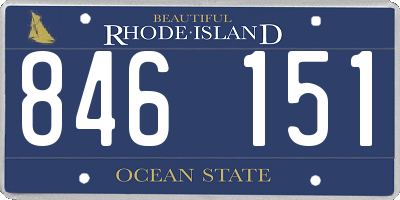 RI license plate 846151