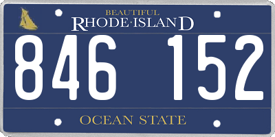RI license plate 846152