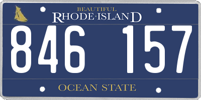 RI license plate 846157