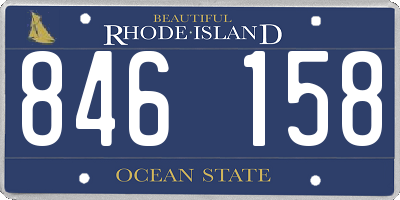 RI license plate 846158