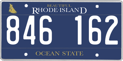 RI license plate 846162
