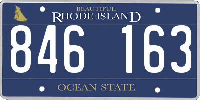RI license plate 846163