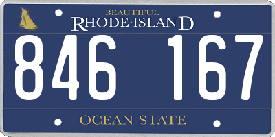 RI license plate 846167