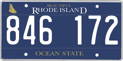 RI license plate 846172