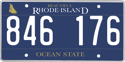 RI license plate 846176